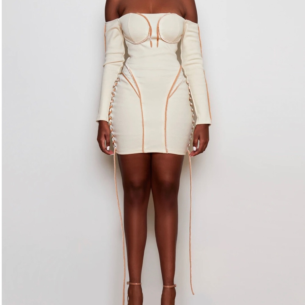 BBXBRAND ECRU Mini Dress